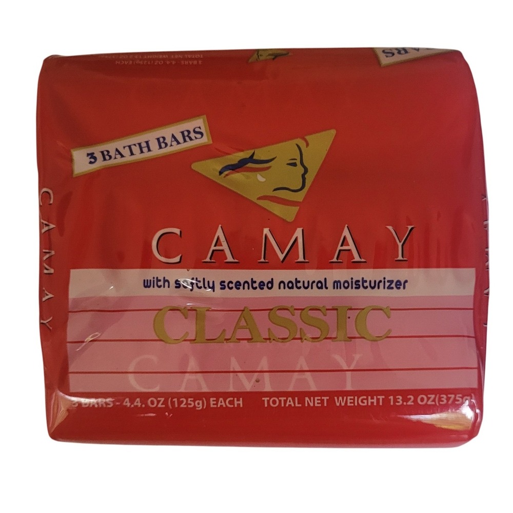 Camay Classic Bath Bars 3 Pack 4.4oz Softly Scented Moisturizer